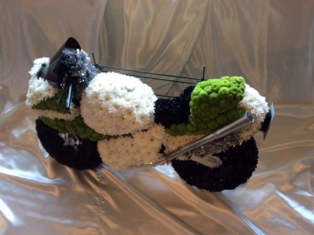 Motorbike Funeral Flower Tribute