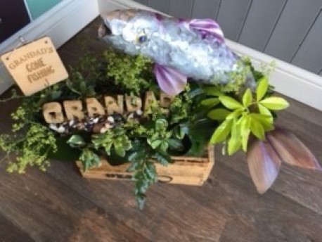 Gone fishing Funeral Flower Tribute