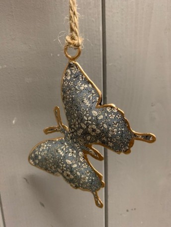 Metal butterfly blue