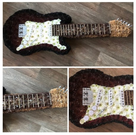 Guitar Funeral Flower Tribute