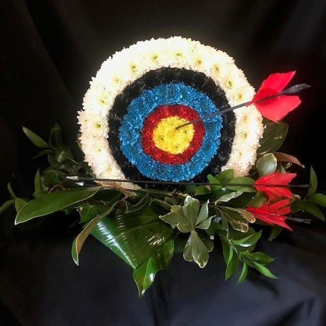 Archery Funeral Flower Tribute